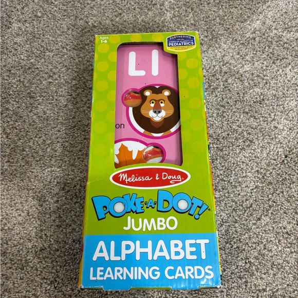 Melissa & Doug Poke A Dot Jumbo Alphabet Learning Cards Double Sided Cards - Picture 1 of 3